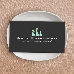 Carte De Visite Service de nettoyage à domicile de la bouteille Sp