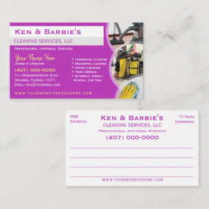 Carte De Visite Service de nettoyage administratif professionnel