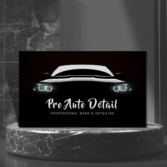 Carte De Visite Service de nettoyage automatique des détails de vo (Créateur téléchargé)