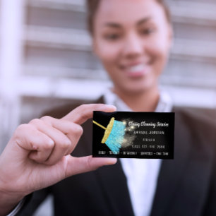 Carte De Visite Service De Nettoyage Classique Élégant
