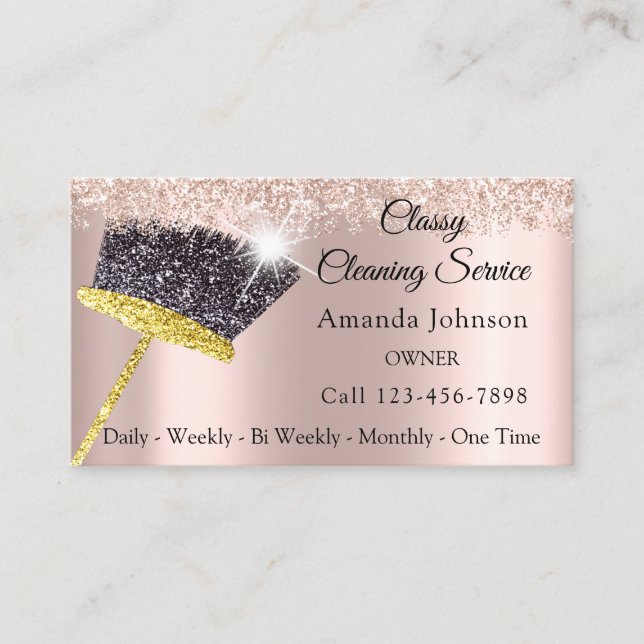 Carte De Visite Service de nettoyage classique Maid Gold Residence (Devant)