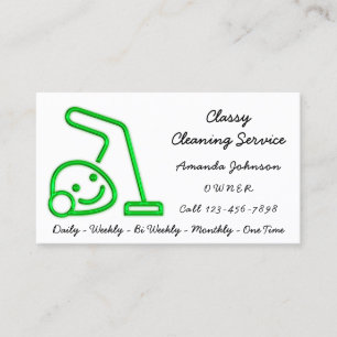 Carte De Visite Service de nettoyage classique Nettoyeur de vide d