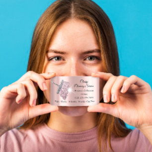 Carte De Visite Service de nettoyage classique Rose domestique Sil