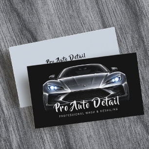 Carte De Visite Service de nettoyage de détail de voiture automati