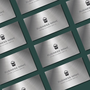 Carte De Visite Service de nettoyage de la maison Boîtier Logo Mét