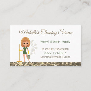 Carte De Visite Service de nettoyage de la maison domestique de la