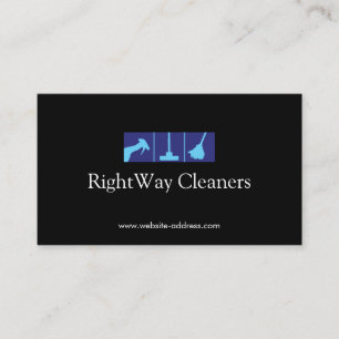 Carte De Visite Service de nettoyage de logo Blue House