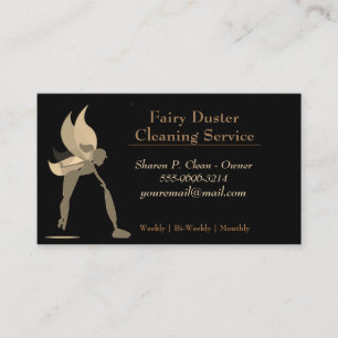 Carte De Visite Service de nettoyage de maison de fille de dessin 