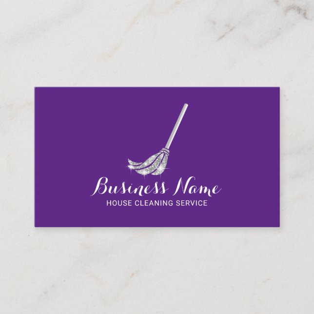 Carte De Visite Service de nettoyage de maison domestique Logo de  (Devant)