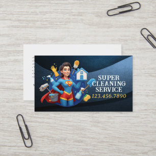 Carte De Visite Service de nettoyage de maison moderne et de ménag