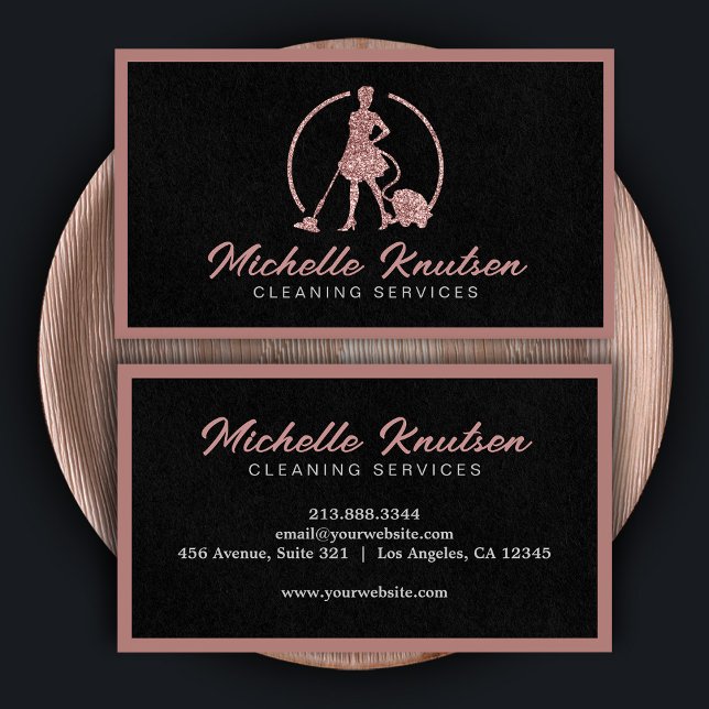 Carte De Visite Service de nettoyage de maison professionnel parti (Créateur téléchargé)