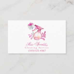 Carte De Visite Service De Nettoyage Des Bouteilles De Vaporisateu