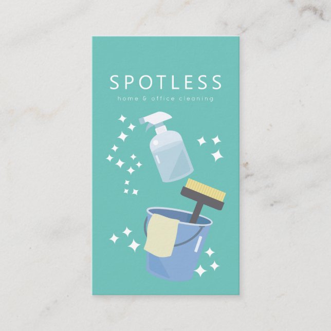 Carte De Visite Service de nettoyage des bouteilles et des seaux d (Devant)