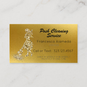 Carte De Visite Service de nettoyage des broches Modèle métal 14k 