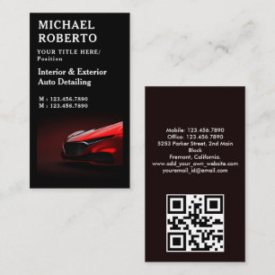 Carte De Visite Service de nettoyage des détails de l'intérieur au