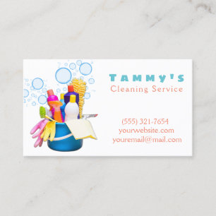 Carte De Visite Service de nettoyage des fournitures de nettoyage 