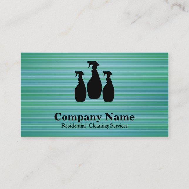 Carte De Visite Service de nettoyage élégant Bokeh (Devant)