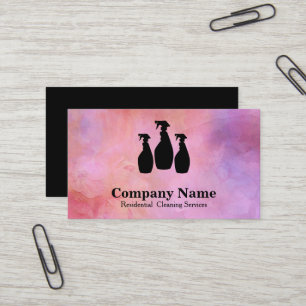 Carte De Visite Service de nettoyage élégant Parties scintillant A