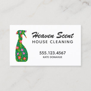 Carte De Visite Service De Nettoyage Floral House