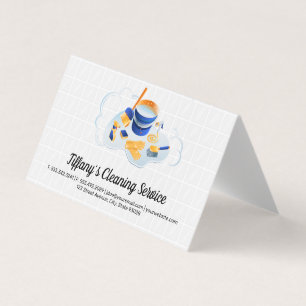Carte De Visite Service de nettoyage Fournitures de nettoyage mé