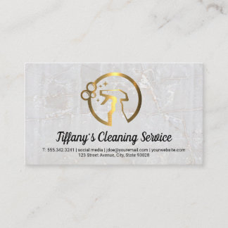 Carte De Visite Service de nettoyage | Logo de nettoyage des vapor