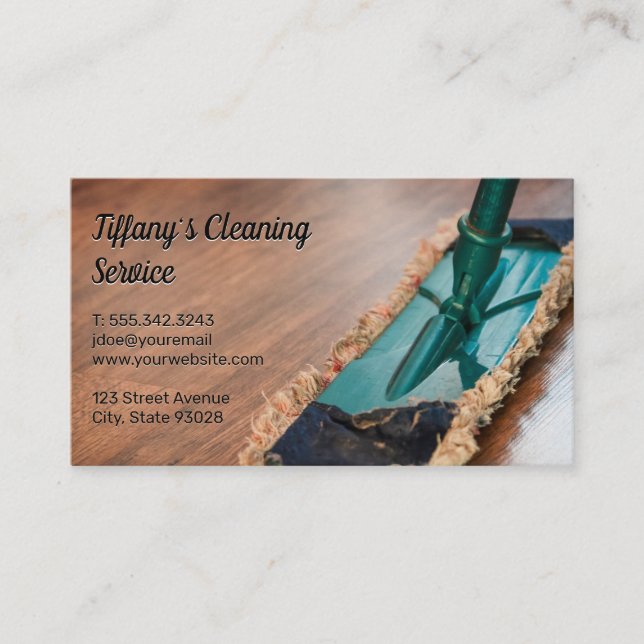 Carte De Visite Service de nettoyage | Maid | Duster (Devant)