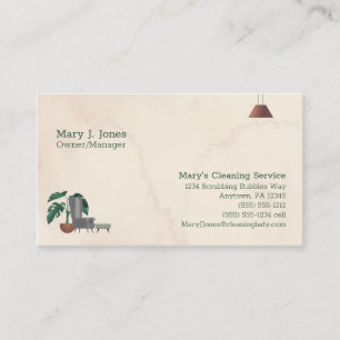 Carte De Visite Service de nettoyage personnalisable Accueil Huit 