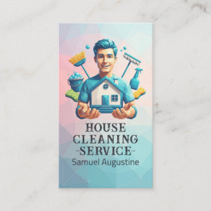 Carte De Visite Service de nettoyage professionnel de maison ménag