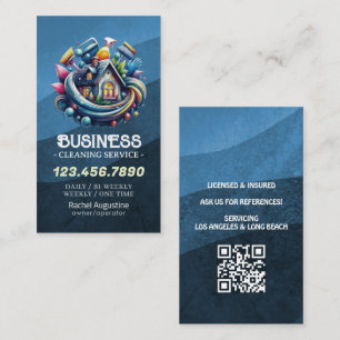 Carte De Visite Service de nettoyage professionnel de maison Ménag