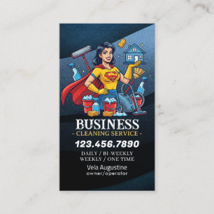 Carte De Visite Service de nettoyage professionnel de maison ménag