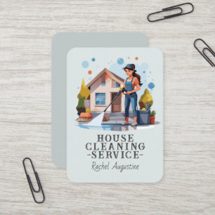 Carte De Visite Service de nettoyage professionnel de maison ménag