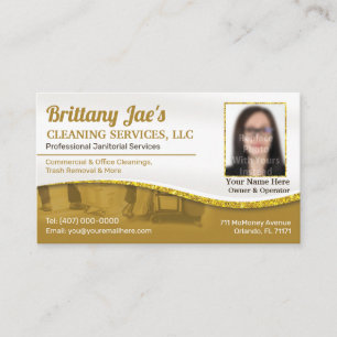 Carte De Visite Service de nettoyage professionnel/entretien ména