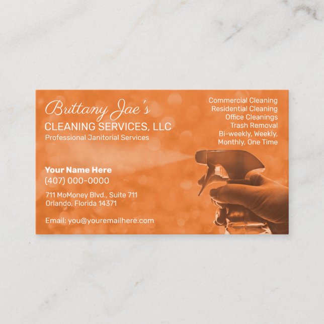Carte De Visite Service de nettoyage professionnel/entretien ménag (Devant)