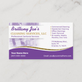 Carte De Visite Service de nettoyage professionnel/entretien ménag