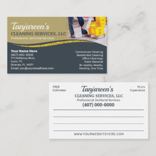 Carte De Visite Service de nettoyage professionnel/entretien ménag