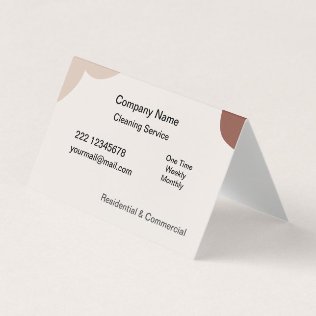Carte De Visite Service de nettoyage professionnel ivoire (Devant)