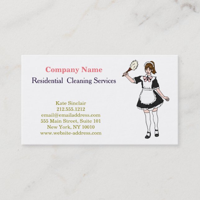 Carte De Visite Service de nettoyage professionnel moderne (Devant)