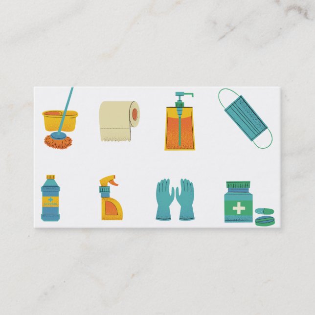 Carte De Visite Service de nettoyage professionnel moderne (Devant)