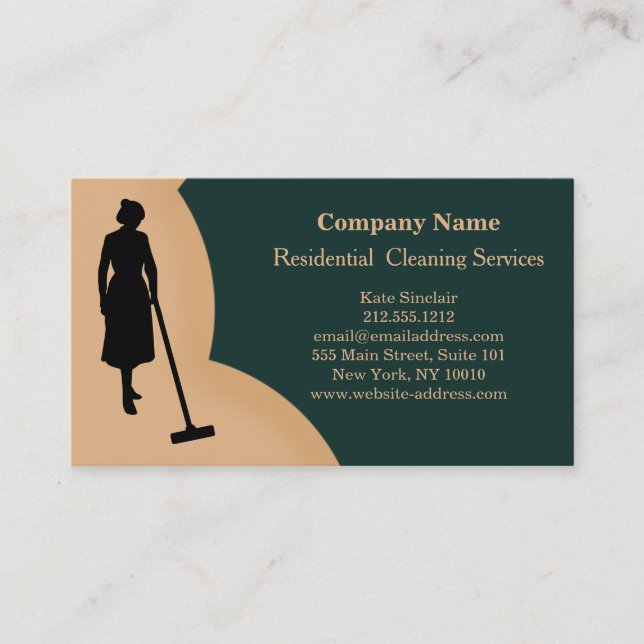 Carte De Visite Service de nettoyage professionnel moderne (Devant)