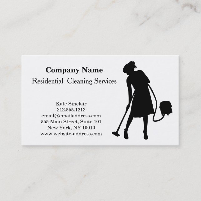 Carte De Visite Service de nettoyage professionnel moderne (Devant)