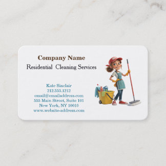 Carte De Visite Service de nettoyage professionnel moderne