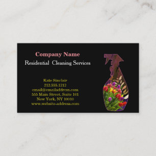 Carte De Visite Service de nettoyage professionnel moderne Bouteil