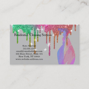 Carte De Visite Service de nettoyage professionnel moderne Bouteil