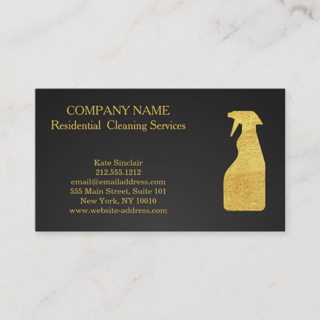 Carte De Visite Service de nettoyage professionnel moderne Spray b (Devant)