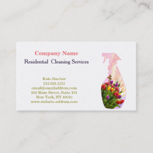 Carte De Visite Service de nettoyage professionnel moderne Spray b