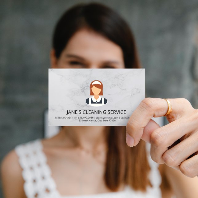 Carte De Visite Service de nettoyage | Service de ménage (Créateur téléchargé)