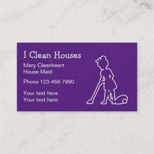 Carte De Visite Service De Nettoyage Simple Cute House
