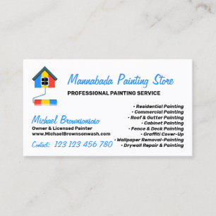 Carte De Visite Service de peinture Décor Moderne Professionnel