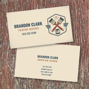 Carte De Visite Service de peinture d'emblème de badge de crête en