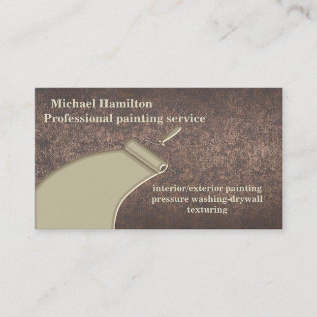 Carte De Visite Service de peinture moderne et élégant professionn (Devant)